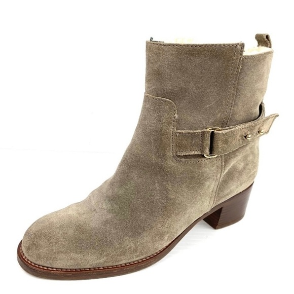 J Crew Parker Shearling Suede Ankle Boots Booties Sz 7.5 - Picture 15 of 15